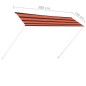 vidaXL Toldo retráctil naranja y marrón 300x150 cm vidaXL Toldo retráctil naranja y marrón 300x150 cm