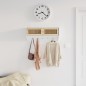 vidaXL Perchero de pared madera contrachapada blanco y ratán natural vidaXL Perchero de pared madera contrachapada blanco y ratán natural