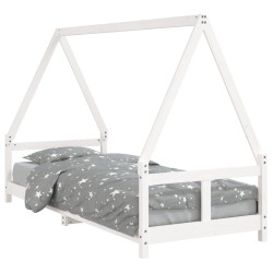 vidaXL Estructura de cama para niños madera de pino blanco 80x200 cm