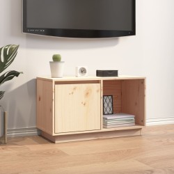 vidaXL Mueble de TV de madera maciza de pino 74x35x44 cm