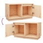 vidaXL Mueble de TV de madera maciza de pino 74x35x44 cm