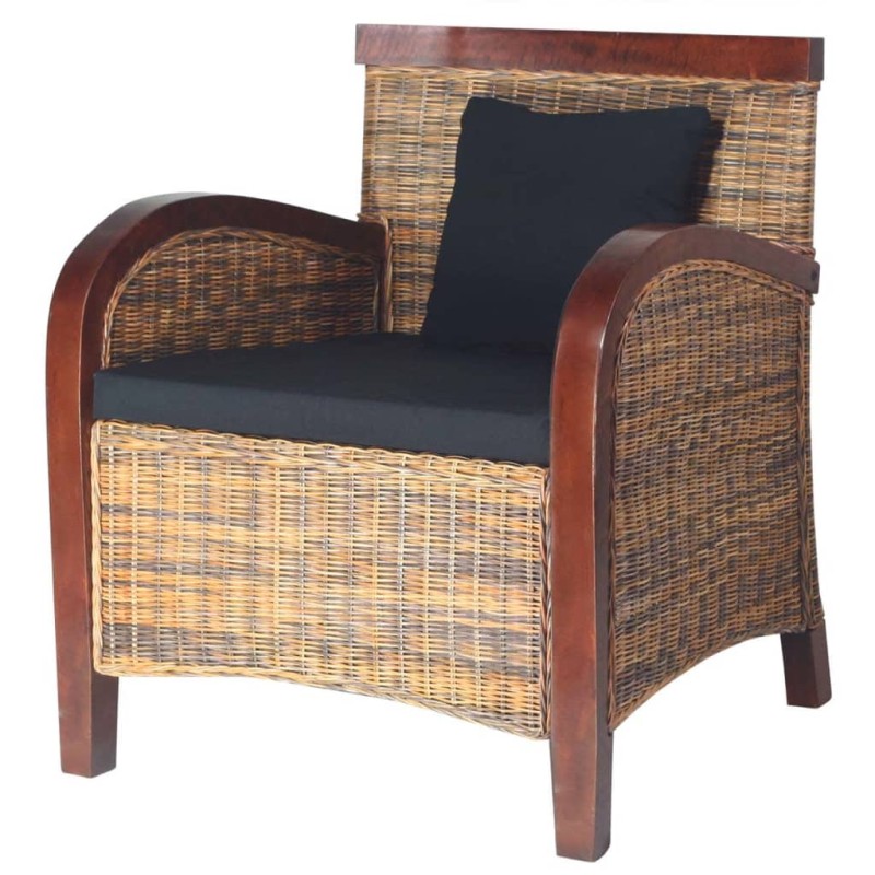 vidaXL Sillón de ratán tejido a mano 