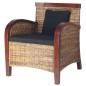vidaXL Sillón de ratán tejido a mano 