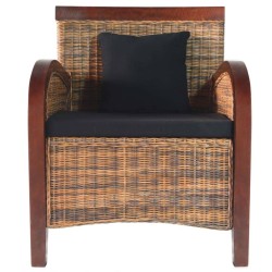vidaXL Sillón de ratán tejido a mano 