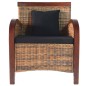 vidaXL Sillón de ratán tejido a mano 