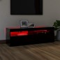 vidaXL Mueble de TV con luces LED negro 120x35x40 cm