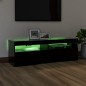 vidaXL Mueble de TV con luces LED negro 120x35x40 cm