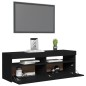 vidaXL Mueble de TV con luces LED negro 120x35x40 cm