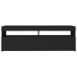 vidaXL Mueble de TV con luces LED negro 120x35x40 cm
