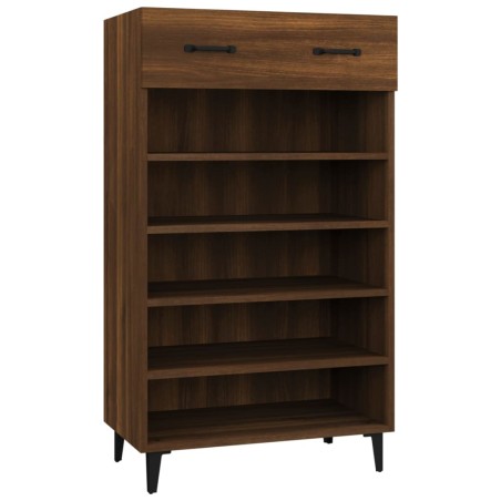 vidaXL Mueble zapatero madera contrachapada roble marrón 60x35x105 cm