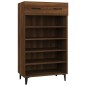 vidaXL Mueble zapatero madera contrachapada roble marrón 60x35x105 cm