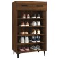 vidaXL Mueble zapatero madera contrachapada roble marrón 60x35x105 cm