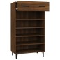 vidaXL Mueble zapatero madera contrachapada roble marrón 60x35x105 cm