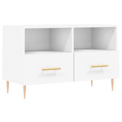 vidaXL Mueble para TV madera contrachapada blanco 80x36x50 cm