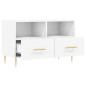 vidaXL Mueble para TV madera contrachapada blanco 80x36x50 cm