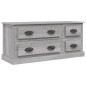 vidaXL Mueble para TV madera contrachapada gris Sonoma 100x35,5x45 cm