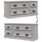 vidaXL Mueble para TV madera contrachapada gris Sonoma 100x35,5x45 cm
