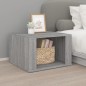 vidaXL Mesita de noche madera contrachapada gris Sonoma 57x55x36 cm