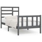 vidaXL Estructura de cama madera maciza de pino gris 100x200 cm vidaXL Estructura de cama madera maciza de pino gris 100x200 cm