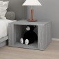 vidaXL Mesita de noche madera contrachapada gris Sonoma 57x55x36 cm