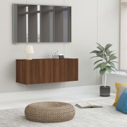 vidaXL Mueble para TV madera contrachapada roble marrón 80x30x30 cm