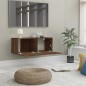 vidaXL Mueble para TV madera contrachapada roble marrón 80x30x30 cm vidaXL Mueble para TV madera contrachapada roble marrón 80x30x30 cm