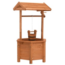  vidaXL Jardinera en forma de pozo madera de abeto 40x40x84 cm 