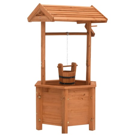 vidaXL Jardinera en forma de pozo madera de abeto 40x40x84 cm 