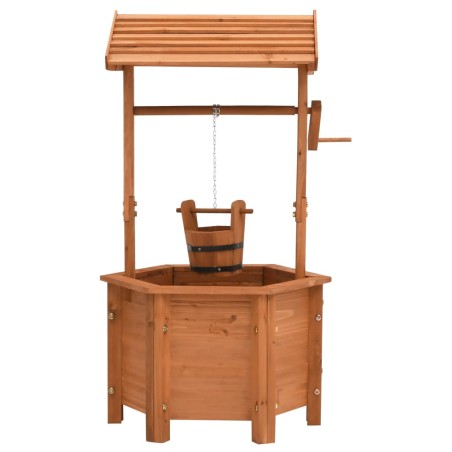  vidaXL Jardinera en forma de pozo madera de abeto 40x40x84 cm 
