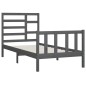 vidaXL Estructura de cama madera maciza de pino gris 100x200 cm vidaXL Estructura de cama madera maciza de pino gris 100x200 cm