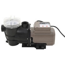vidaXL Bomba de piscina con temporizador negra 0,25 HP 8000 L/h