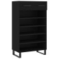 vidaXL Zapatero madera de ingeniería negro 60x35x105 cm vidaXL Zapatero madera de ingeniería negro 60x35x105 cm