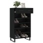 vidaXL Zapatero madera de ingeniería negro 60x35x105 cm vidaXL Zapatero madera de ingeniería negro 60x35x105 cm