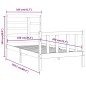 vidaXL Estructura de cama madera maciza de pino gris 100x200 cm vidaXL Estructura de cama madera maciza de pino gris 100x200 cm