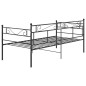 vidaXL Estructura de sofá cama de metal negro 90x200 cm vidaXL Estructura de sofá cama de metal negro 90x200 cm