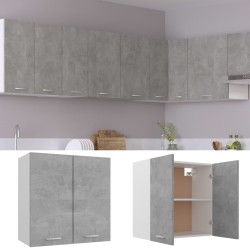 vidaXL Armario colgante contrachapada gris hormigón 60x31x60 cm