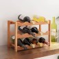 vidaXL Botellero para 12 botellas madera maciza de nogal vidaXL Botellero para 12 botellas madera maciza de nogal