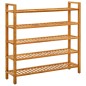 vidaXL Zapatero con 5 estantes madera maciza de roble 100x27x100 cm vidaXL Zapatero con 5 estantes madera maciza de roble 100x27x100 cm
