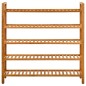 vidaXL Zapatero con 5 estantes madera maciza de roble 100x27x100 cm vidaXL Zapatero con 5 estantes madera maciza de roble 100x27x100 cm