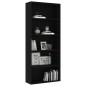 vidaXL Estantería de 5 niveles madera contrachapada negra 80x30x189 cm vidaXL Estantería de 5 niveles madera contrachapada negra 80x30x189 cm