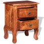 vidaXL Mesitas de noche con cajones 2 uds madera maciza de acacia vidaXL Mesitas de noche con cajones 2 uds madera maciza de acacia