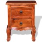 vidaXL Mesitas de noche con cajones 2 uds madera maciza de acacia vidaXL Mesitas de noche con cajones 2 uds madera maciza de acacia