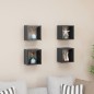 vidaXL Estantes cubo de pared 4 unidades gris 22x15x22 cm vidaXL Estantes cubo de pared 4 unidades gris 22x15x22 cm