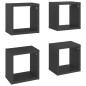 vidaXL Estantes cubo de pared 4 unidades gris 22x15x22 cm vidaXL Estantes cubo de pared 4 unidades gris 22x15x22 cm