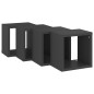 vidaXL Estantes cubo de pared 4 unidades gris 22x15x22 cm vidaXL Estantes cubo de pared 4 unidades gris 22x15x22 cm
