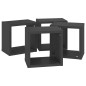 vidaXL Estantes cubo de pared 4 unidades gris 22x15x22 cm vidaXL Estantes cubo de pared 4 unidades gris 22x15x22 cm