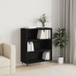 vidaXL Estantería madera de ingeniería negro 69,5x32,5x90 cm vidaXL Estantería madera de ingeniería negro 69,5x32,5x90 cm