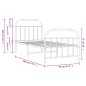 vidaXL Estructura de cama con cabecero y estribo metal negro 90x190 cm vidaXL Estructura de cama con cabecero y estribo metal negro 90x190 cm