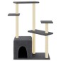 vidaXL Rascador para gatos con postes de sisal gris oscuro 107,5 cm vidaXL Rascador para gatos con postes de sisal gris oscuro 107,5 cm