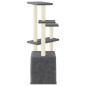 vidaXL Rascador para gatos con postes de sisal gris oscuro 107,5 cm vidaXL Rascador para gatos con postes de sisal gris oscuro 107,5 cm